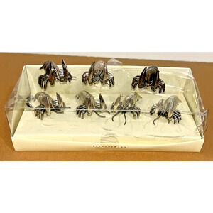 Pottery Barn Lobster Place Card Holders Set Beach Ocean RARE HTF